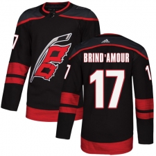 Men's Adidas Carolina Hurricanes #17 Rod Brind'Amour Authentic Black Alternate NHL Jersey