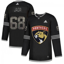 Men's Adidas Florida Panthers #68 Jaromir Jagr Black Authentic Classic Stitched NHL Jersey
