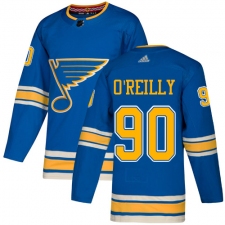 Men's Adidas St. Louis Blues #90 Ryan O'Reilly Authentic Navy Blue Alternate NHL Jersey