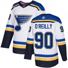 Men's Adidas St. Louis Blues #90 Ryan O'Reilly Authentic White Away NHL Jersey