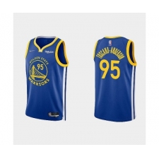 Mens Golden State Warriors #95 Juan Toscano-Anderson 2022 Royal Stitched Basketball Jersey