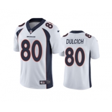Men's Denver Broncos #80 Greg Dulcich White Vapor Untouchable Stitched Jersey
