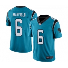 Men's Carolina Panthers #6 Baker Mayfield Blue Vapor Untouchable Limited Stitched Jersey