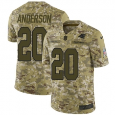 Men's Nike Carolina Panthers #20 C.J. Anderson Limited Camo 2018 Salute to Service NFL Jersey