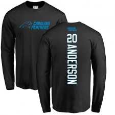 NFL Nike Carolina Panthers #20 C.J. Anderson Black Backer Long Sleeve T-Shirt