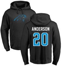 NFL Nike Carolina Panthers #20 C.J. Anderson Black Name & Number Logo Pullover Hoodie
