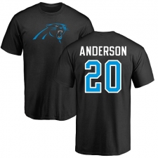 NFL Nike Carolina Panthers #20 C.J. Anderson Black Name & Number Logo T-Shirt