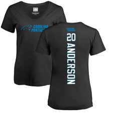 NFL Women's Nike Carolina Panthers #20 C.J. Anderson Black Backer T-Shirt