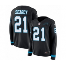 Women's Nike Carolina Panthers #21 Da'Norris Searcy Limited Black Therma Long Sleeve NFL Jersey