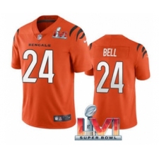 Men's Cincinnati Bengals #24 Vonn Bell Orange 2022 Super Bowl LVI Vapor Limited Stitched Jersey