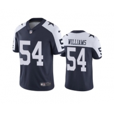 Men's Dallas Cowboys #54 Sam Williams White Navy Vapor Limited Stitched Jersey