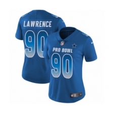 Women's Nike Dallas Cowboys #90 DeMarcus Lawrence Limited Royal Blue NFC 2019 Pro Bowl NFL Jersey