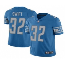 Men's Detroit Lions #32 DAndre Swift 2021 Blue Vapor Untouchable Limited Stitched Jersey