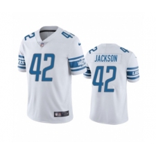 Men's Detroit Lions #42 Justin Jackson White Vapor Untouchable Limited Stitched Jersey