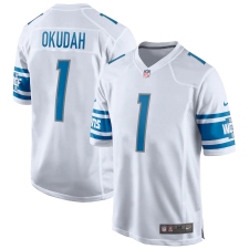 Men's Detroit Lions Nike #1 Jeff Okudah White 2020 NFL Draft First Round Pick Game Jersey.webp