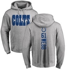 NFL Nike Indianapolis Colts #61 JMarcus Webb Ash Backer Pullover Hoodie