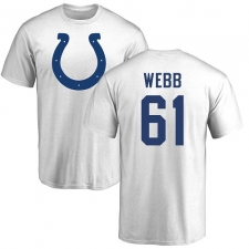 NFL Nike Indianapolis Colts #61 JMarcus Webb White Name & Number Logo T-Shirt
