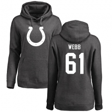 NFL Women's Nike Indianapolis Colts #61 JMarcus Webb Ash One Color Pullover Hoodie