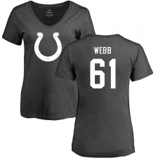 NFL Women's Nike Indianapolis Colts #61 JMarcus Webb Ash One Color T-Shirt