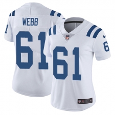 Women's Nike Indianapolis Colts #61 JMarcus Webb White Vapor Untouchable Limited Player NFL Jersey