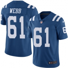 Youth Nike Indianapolis Colts #61 JMarcus Webb Limited Royal Blue Rush Vapor Untouchable NFL Jersey