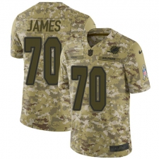 Youth Nike Miami Dolphins #70 Ja'Wuan James Limited Camo 2018 Salute to Service NFL Jersey