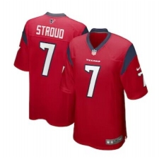 Men's Houston Texans #7 C.J. Stroud Nike Red 2023 NFL Draft First Round Pick Limited Jersey