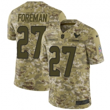 Men's Nike Houston Texans #27 D'Onta Foreman Limited Camo 2018 Salute to Service NFL Jersey