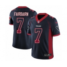 Men's Nike Houston Texans #7 Ka'imi Fairbairn Limited Navy Blue Rush Drift Fashion NFL Jersey