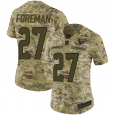 Women's Nike Houston Texans #27 D'Onta Foreman Limited Camo 2018 Salute to Service NFL Jersey