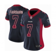 Women's Nike Houston Texans #7 Ka'imi Fairbairn Limited Navy Blue Rush Drift Fashion NFL Jersey