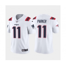 Men's New England Patriots #11 DeVante Parker White Vapor Untouchable Limited Stitched Jersey