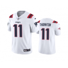 Men's New England Patriots #11 Tyquan Thornton White Vapor Untouchable Limited Stitched Jersey