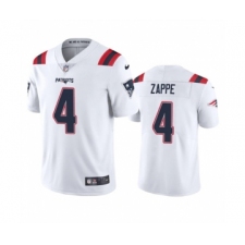 Men's New England Patriots #4 Bailey Zappe White Vapor Untouchable Limited Stitched Jersey