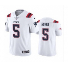 Men's New England Patriots #5 Brian Hoyer White 2021 Vapor Untouchable Limited Stitched Jersey