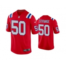 Men's New England Patriots #50 Cole Strange Red Vapor Untouchable Limited Stitched Jersey