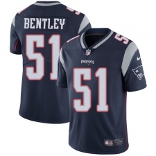 Men's Nike New England Patriots #51 Ja'Whaun Bentley Navy Blue Team Color Vapor Untouchable Limited Player NFL Jersey