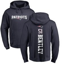 NFL Nike New England Patriots #51 Ja'Whaun Bentley Navy Blue Backer Pullover Hoodie