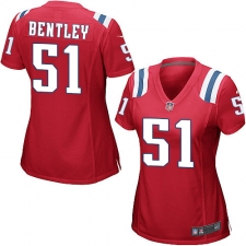 Women's Nike New England Patriots #51 Ja'Whaun Bentley Game Red Alternate NFL Jersey