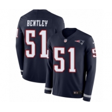 Youth Nike New England Patriots #51 Ja'Whaun Bentley Limited Navy Blue Therma Long Sleeve NFL Jersey