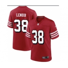 Men's San Francisco 49ers #38 Deommodore Lenoir Red Vapor Untouchable Limited Stitched Football Jersey