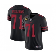 Men's San Francisco 49ers #71 Trent Williams Black With C Patch Vapor Untouchable Limited Stitched Football Jersey