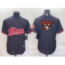 Men's San Francisco 49ers Black Cool Base Stitched Baseball Jersey