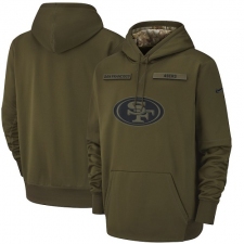 Men'sSan Francisco 49ers Nike Olive Salute to Service Sideline Therma Performance Pullover Hoodie
