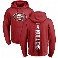 NFL Nike San Francisco 49ers #4 Nick Mullens Red Backer Pullover Hoodie