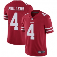 Youth Nike San Francisco 49ers #4 Nick Mullens Red Team Color Vapor Untouchable Limited Player NFL Jersey