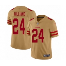 Youth San Francisco 49ers #24 K'Waun Williams Limited Gold Inverted Legend Football Jersey