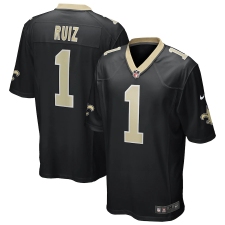 Men's New Orleans Saints #1 Cesar Ruiz Nike Black 2020 NFL Draft First Round Pick Game Jersey.webp