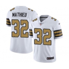 Men's New Orleans Saints #32 Tyrann Mathieu White Color Rush Limited Stitched Jersey
