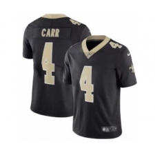 Men's New Orleans Saints #4 Derek Carr Black Vapor Limited Stitched Jersey